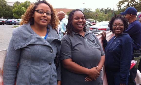 Bain Workers Simara Martinez, Shantees Jones, Libya Wilson